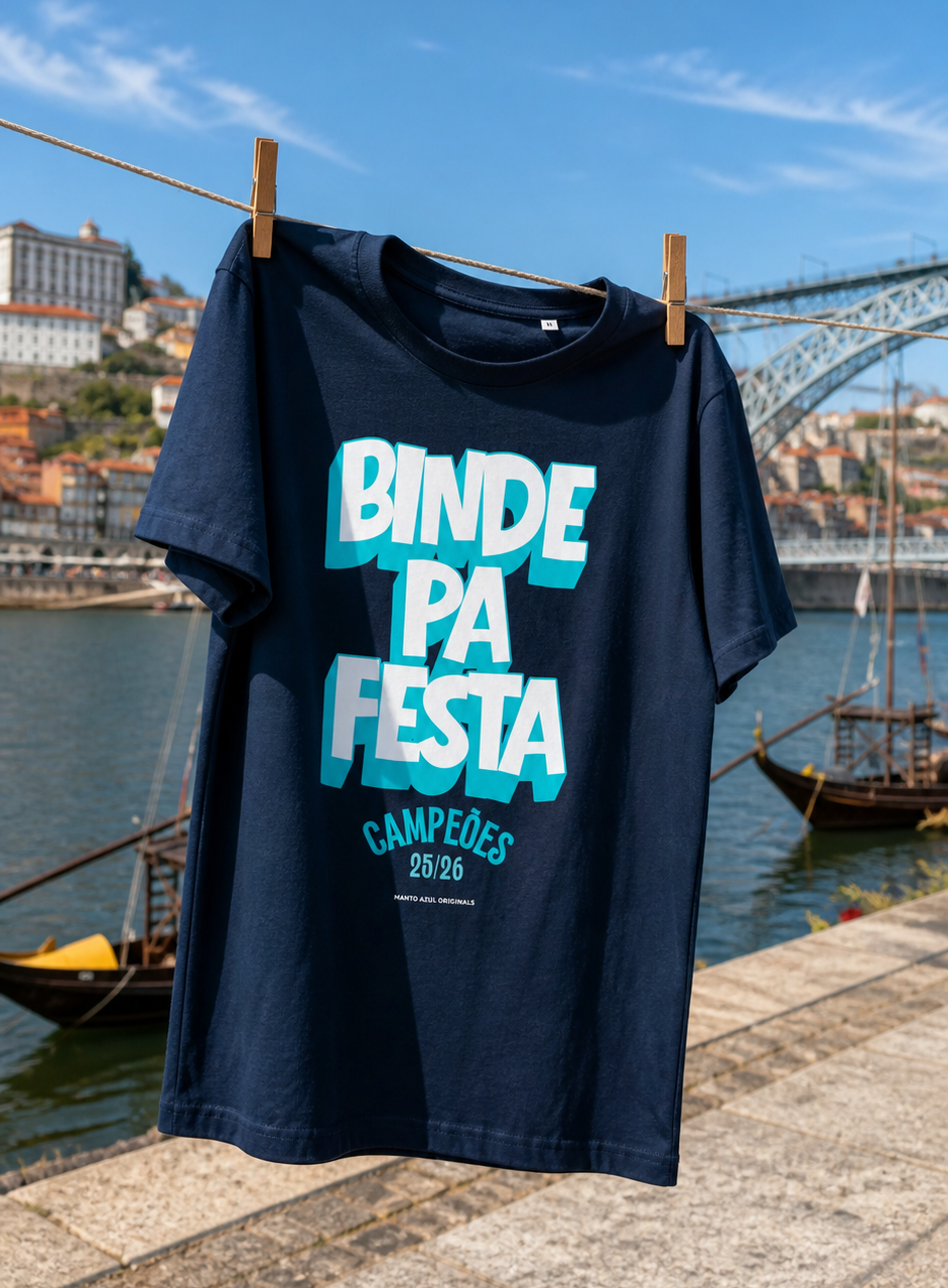 T-SHIRT CAMPEÕES BINDE PA FESTA